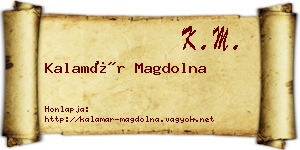 Kalamár Magdolna névjegykártya