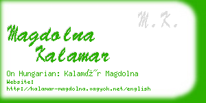 magdolna kalamar business card